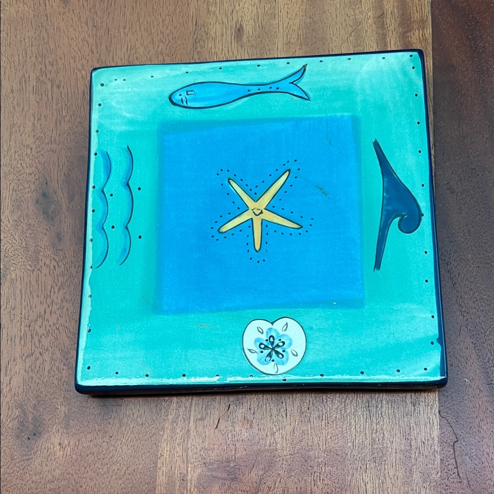 Ceramic Sea Life Tile Trivet - Picture 1 of 3